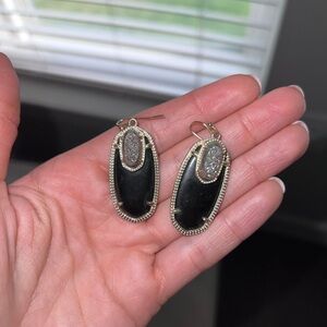 Elegant Black and Silver Earrings